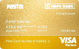 Paytm Hdfc Bank Mobile Credit Card